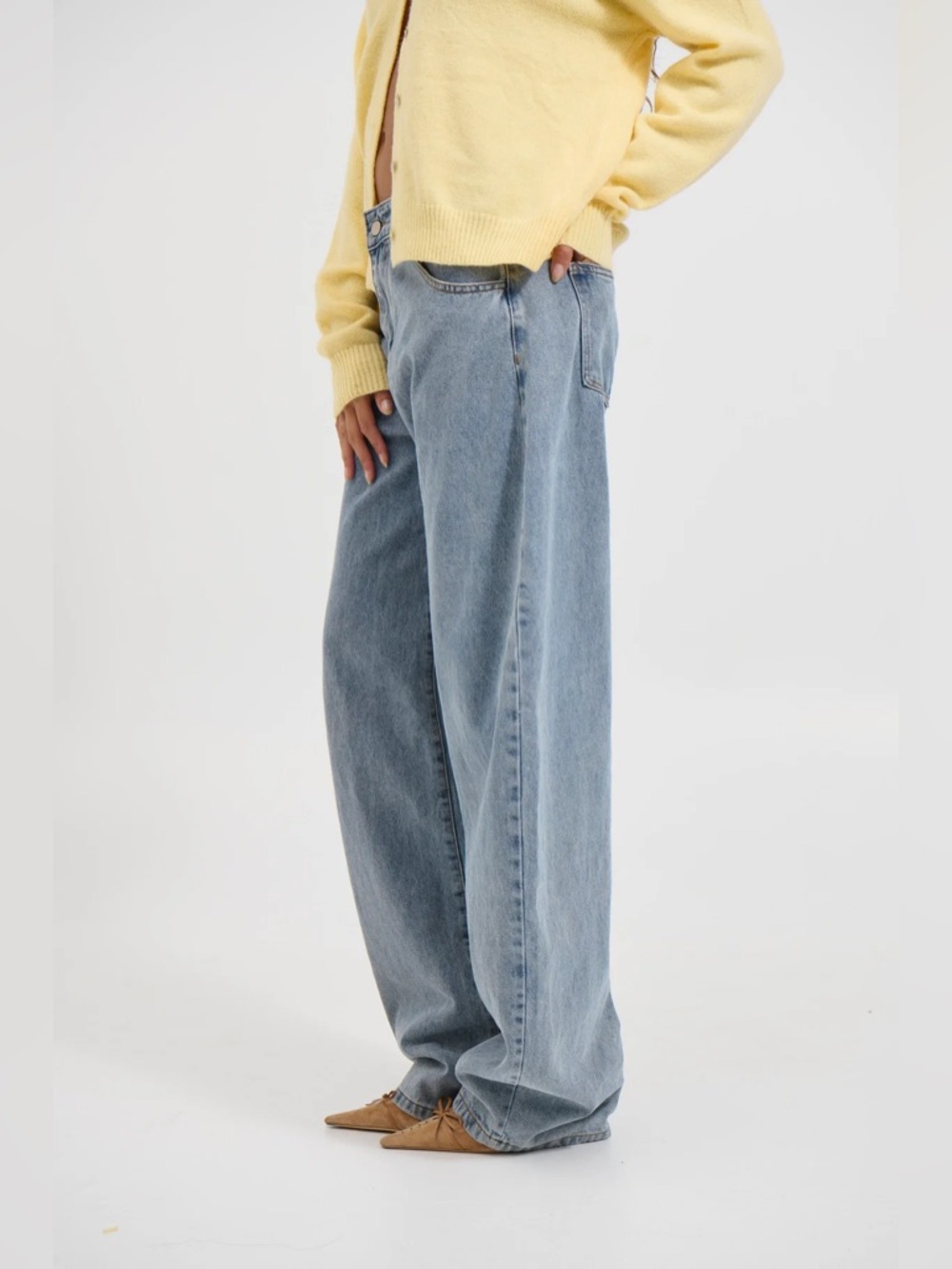 NEW Horseshoe Denim Light Blue Jeans Size XS - Picture 5 of 15